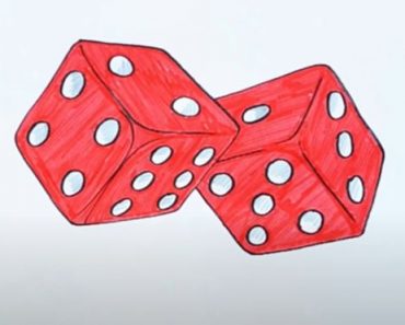 How to Draw Dice Step By Step