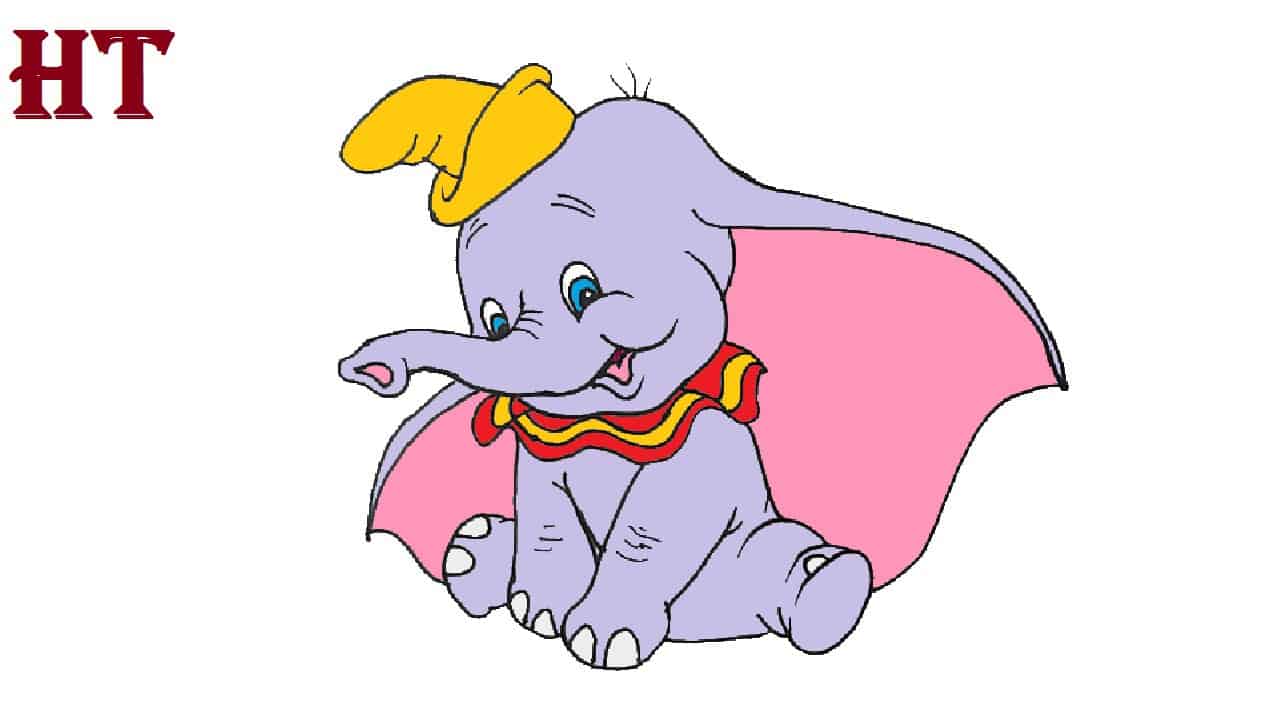 How To Draw Dumbo Really Easy Drawing Tutorial