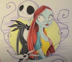 How to Draw Jack and Sally from the Nightmare before Christmas