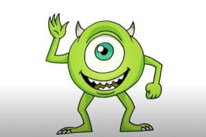 How to Draw Mike Wazowski from Monsters Inc