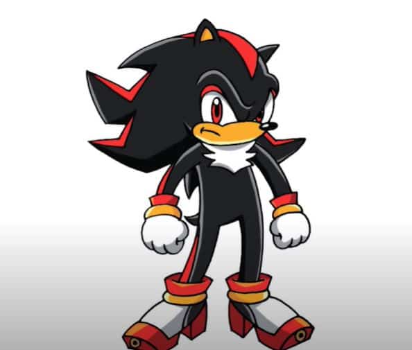 How To Draw Angry Shadow The Hedgehog Step By Step