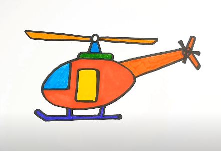 Featured image of post How To Draw A Easy Helicopter Draw in parallel lines for skids below the cockpit 2 triangles for the tail and a cylinder on top of the trapezoid for the