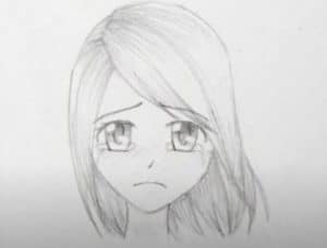 How to Draw a Sad Anime Girl Face Step by Step