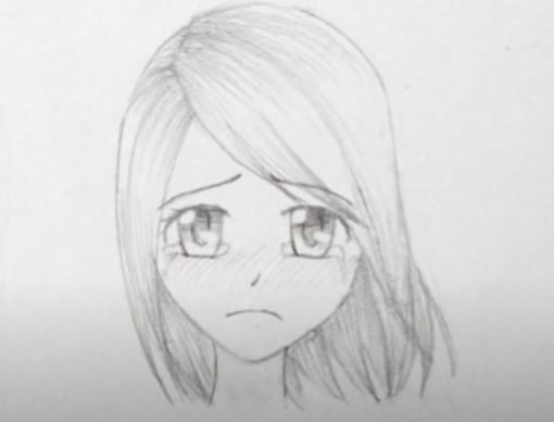 How to draw a girl crying
