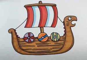 How to Draw a Viking Ship Step by Step