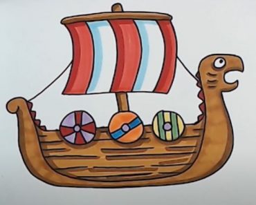 How to Draw a Viking Ship Step by Step