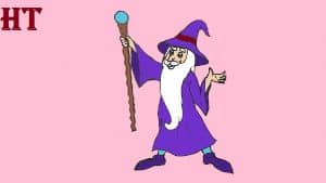 How to Draw a Wizard step by step