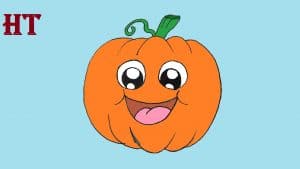 How to Draw a cute Pumpkin