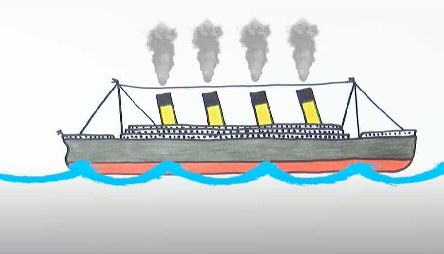 Cloud Drawing, Sinking Of The Rms Titanic, Ship, Tutorial, Cartoon, Line  Art, Howto, Steampowered Vessels transparent background PNG clipart |  HiClipart