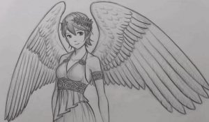 How to draw Angel Wings Step by step