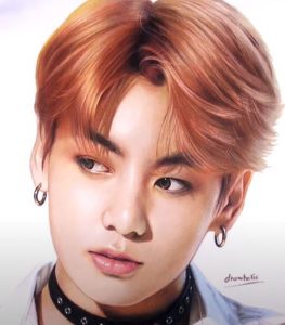 Jungkook from K-pop group BTS Drawing