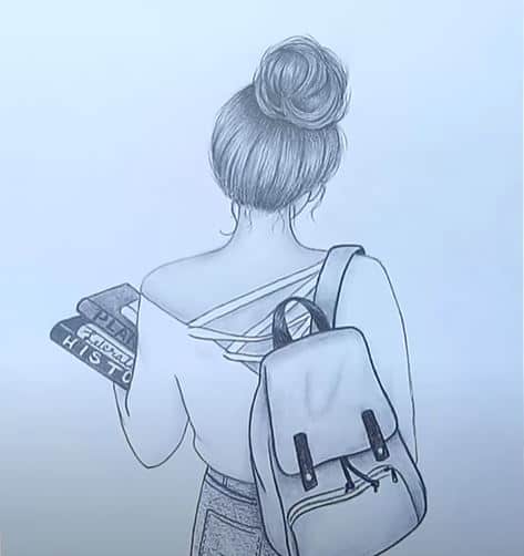 Girl Pencil drawing - Artist Partha Biswas-saigonsouth.com.vn