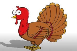 Cartoon Turkey Drawing Easy For Beginners Step by Step