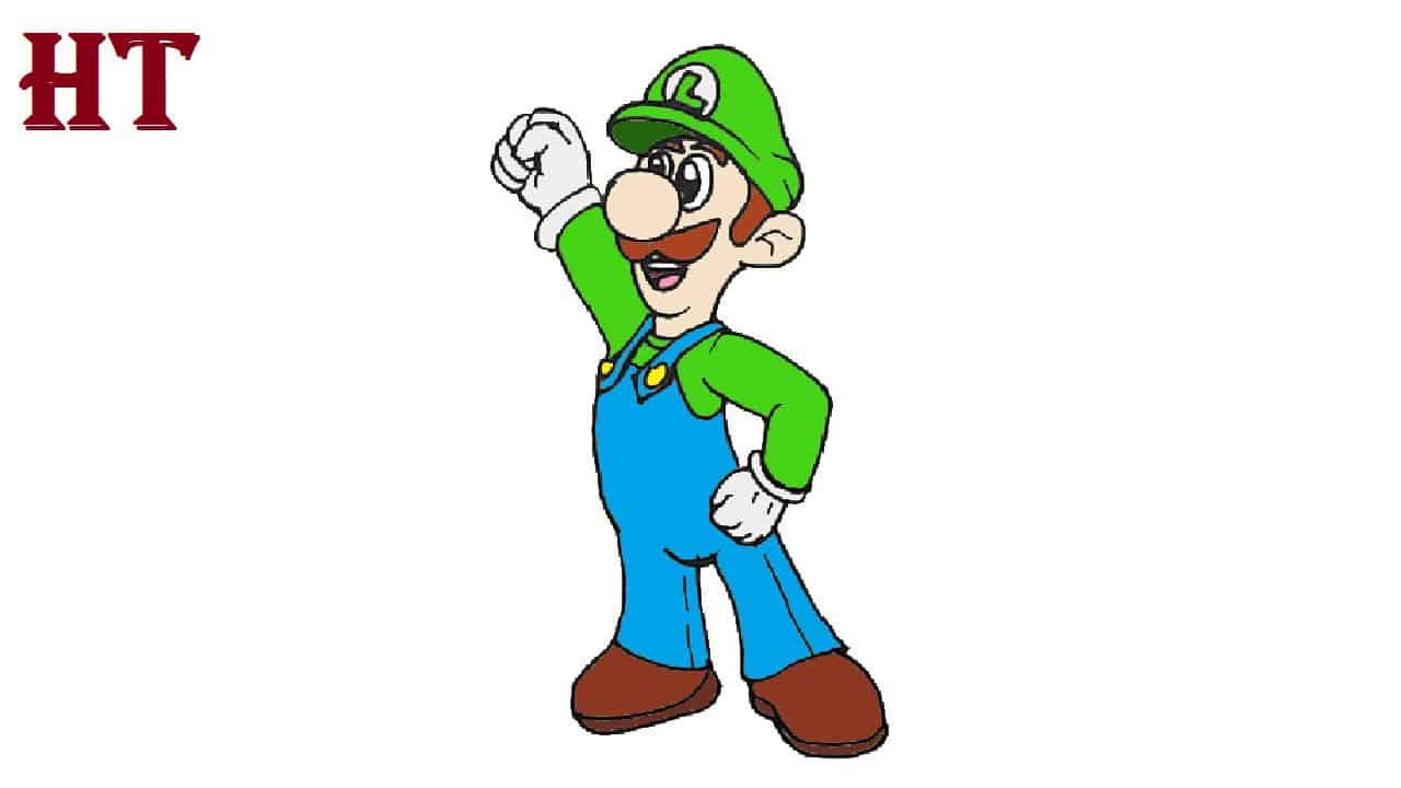 How to Draw Luigi from Super Mario Bros for Beginners