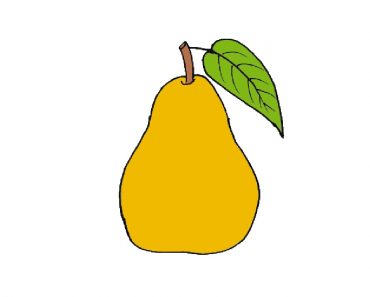 How to draw a Pear Easy for Beginners || Fruit drawing