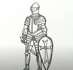 How to Draw a Knight Step By Step