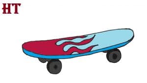 How to Draw a Skateboard