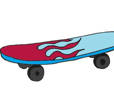 How to Draw a Skateboard Step by step