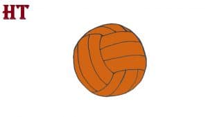How to Draw a Volleyball easy