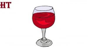 How to Draw a Wine Glass
