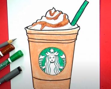 How to draw a Frappuccino Step by Step