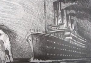 Titanic Drawing step by step - Titanic Ship Pencil Sketch For Beginners