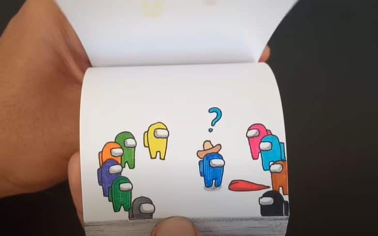 Among Us Animation by Non ya Business #gif #anim #animation #flipanim  #flipbook #drawing #draw