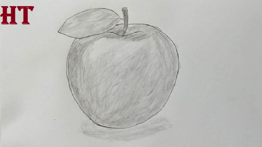 Apple Drawing with Pencil - How to draw an Apple Step by Step