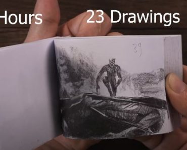 Black Panther Drawing – Flipbook ( 100 Hours Of Drawing Black Panther Flipbook)