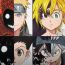 Drawing of NARUTO, MELIODAS, GON and ASTA With Their Rage Forms