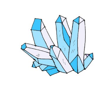 How to Draw Crystals Step by Step