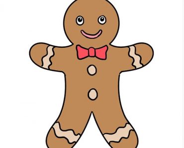 How to Draw a Gingerbread Man Step By Step