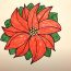 How to Draw a Poinsettia Step By Step