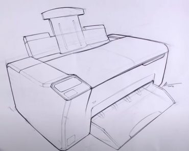 How to Draw a Printer Step by Step