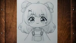 How to draw Baby Anime Girl