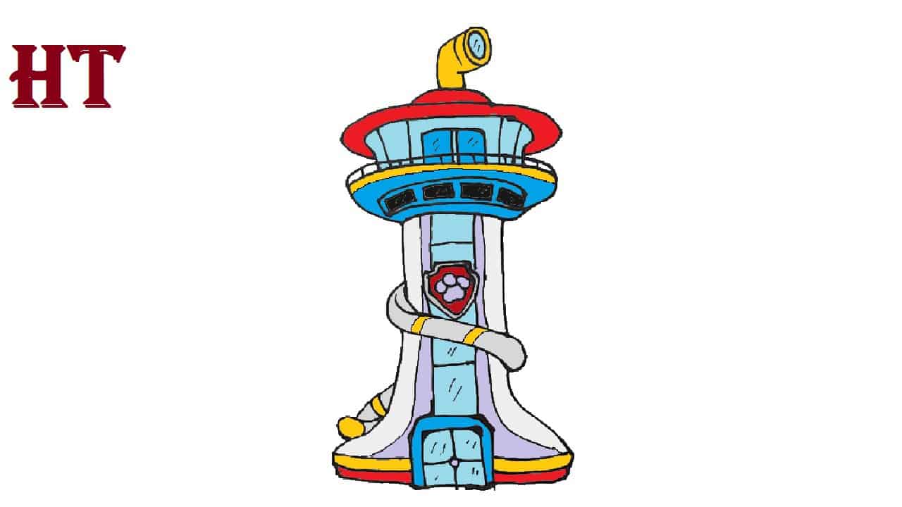 How to draw Paw Patrol Lookout Tower
