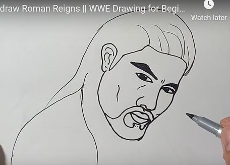 How to draw Roman Reigns Step by Step