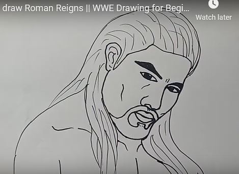 How to draw Roman Reigns Step by Step