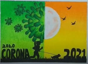 New Year 2021 Drawing Very Easy by Using Oil Pastel Colours
