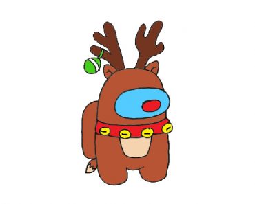 How to draw Among US Reindeer Easy for Beginners