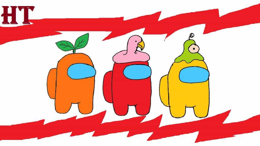 How to Draw AMONG US Game Skins Step by Step