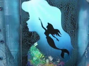 Ariel little Mermaid GLOW IN DARK Painting - SPRAY PAINT ART