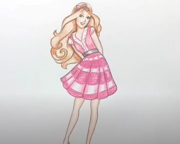 Barbie Drawing easy for Beginners – How to draw a Barbie Step by Step