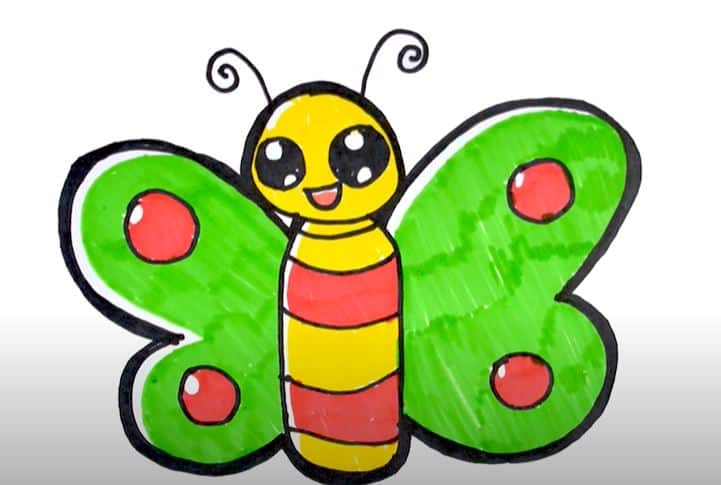 Flow Drawing for Kids: How to Draw a Butterfly - Arty Crafty Kids-saigonsouth.com.vn