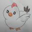 Chicken Drawing easy for kids – How to draw a Chicken