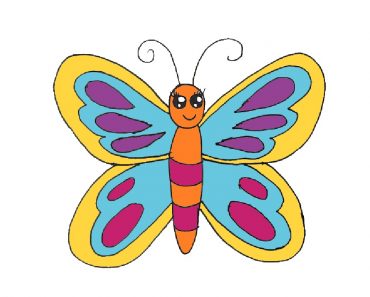 Butterfly to Draw so Cute for Kids – How to draw a cartoon Butterfly Step by Step