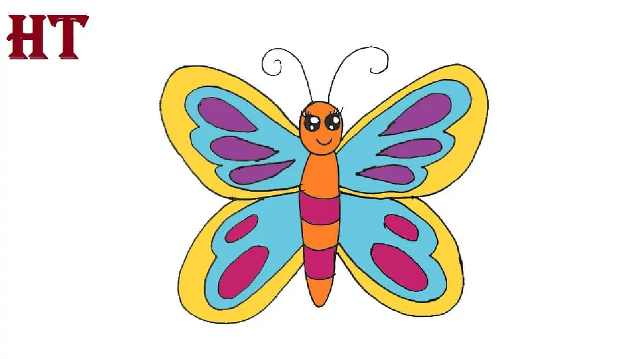 Cute butterfly drawing easy for Beginners