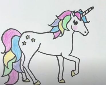 Easy Unicorn Drawing for Kids – How to draw a Unicorn Step by Step