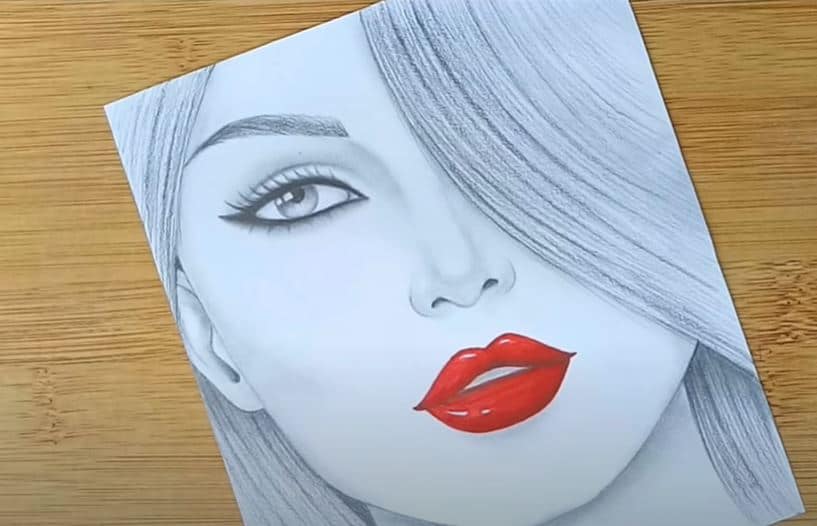 Cute girl face Drawing Step by Step || How to draw a Girl Easy