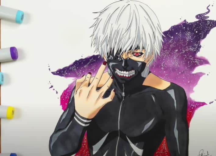 How To Draw Ken Kaneki With Pencil Anime Boy Drawing